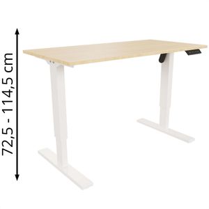 Schreibtisch Bisley E-StarterTech, ahorn / weiß