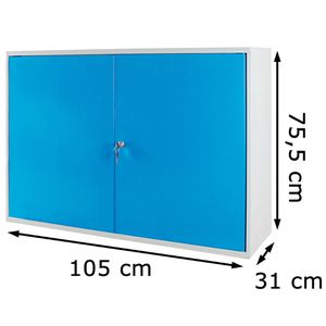 Produktbild für Werkzeugschrank ADB 52607, aus Metall, grau / lichtblau