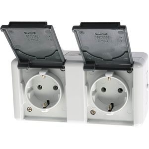 Produktbild für Steckdose Jung 8220-1 W, WG 800, IP44, Aufputz