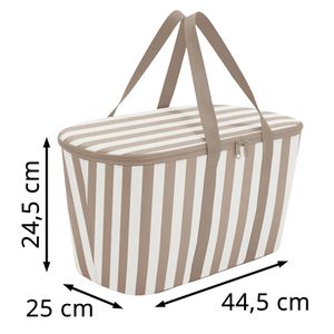 Produktbild für Kühltasche Reisenthel Coolerbag summerstripes coffee, faltbar