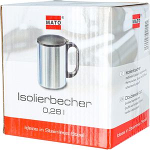 Produktbild für Thermobecher Mato 4119, mit Henkel, silber