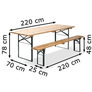 Produktbild für Bierzeltgarnitur Feros 3002870, braun
