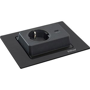 Einbausteckdose EVOline Spin, mit 2,5 m Kabel, klappbar