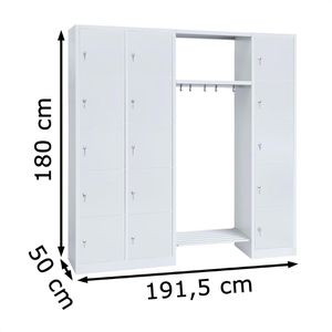 Produktbild für Schließfachschrank Lüllmann 525530, lichtgrau