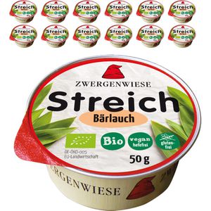 Zwergenwiese Gemüseaufstrich Kleiner Streich, BIO, Bärlauch, je 50g (600g), 12 Stück