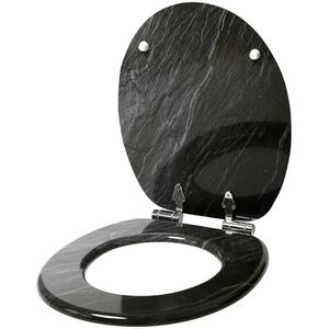 Produktbild für WC-Sitz Sanilo Granit A504547, oval, aus Holz
