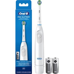 Oral-B Elektrische-Zahnbürste Pro Battery, Clean, – Aufsteckbürste mit 1 AG Böttcher weiß, Precision 1 Putzmodus