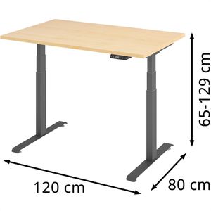 Produktbild für Schreibtisch Böttcher-AG Base Lite, ahorn / graphit