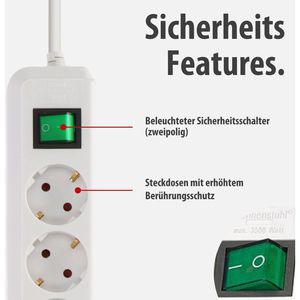Produktbild für Steckdosenleiste Brennenstuhl Eco-Line, 3m Kabel