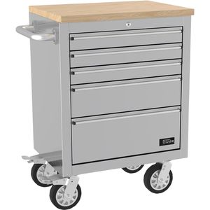 Werkbank Güde GW 5 INOX, silber, mit Rollen