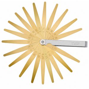 Produktbild für Fühlerlehre Helios-Preisser 0607403, aus Messing