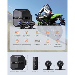 Produktbild für Dashcam Vantrue F1 2CH, Motorrad