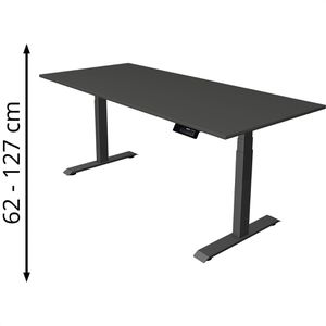 Schreibtisch Kerkmann Move 1 stable, anthrazit / anthrazit