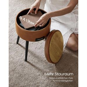 Produktbild für Sitzhocker Vasagle EKHO, LOM005K01, mit Stauraum, bis 150 kg