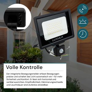 Produktbild für LED-Außenstrahler Luxula LX400123, IP65 wasserdicht