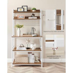 Produktbild für Küchenregal Vasagle KKS025W41EU, walnuss