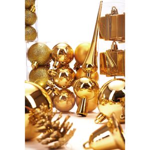 Produktbild für Weihnachtskugeln BRUBAKER 8000.13, gold