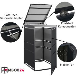 Produktbild für Mülltonnenbox MBOX24 Modern, Metall