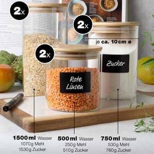 Produktbild für Vorratsglas Moritz&amp;Moritz 4420, mit Bambusdeckel