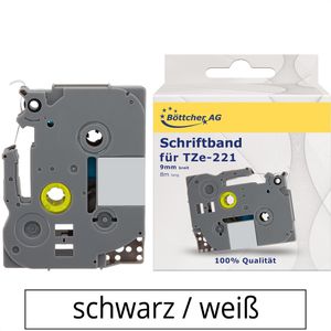 Produktbild für Schriftband Böttcher-AG für Brother TZe-221, 9mm