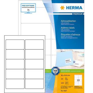 Produktbild für Adressetiketten Herma 4667 Premium, weiß
