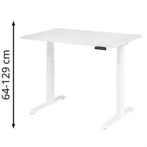 Produktbild für Schreibtisch Hammerbacher XDKB 12, weiß / weiß