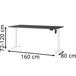 Produktbild für Schreibtisch Germania Profi 3.0, 8024-569, graphit / weiß