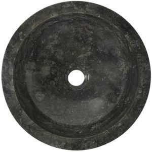 Produktbild für Waschbecken vidaXL 142774, aus Marmor, schwarz