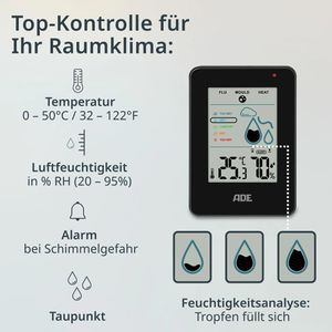 Produktbild für Thermo-Hygrometer ADE WS2310-2, digital, schwarz