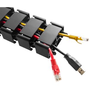 Produktbild für Kabelführung InLine 59996A, zum Anschrauben, schwarz