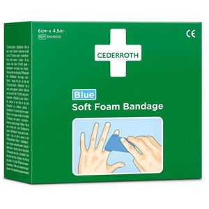 Produktbild für Pflaster Cederroth Soft Foam Bandage, blau, 1 Rolle