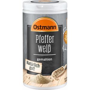 Ostmann Pfeffer weiß, gemahlener Pfeffer im Streuer, 45g