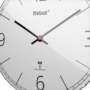 Produktbild für Wanduhr Mebus 12986, Kunststoff, analog, Funkuhr