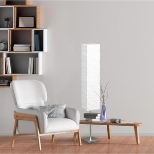 Produktbild für Stehlampe Brilliant Nerva, silber/weiß, 145 cm