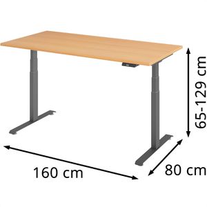 Produktbild für Schreibtisch Böttcher-AG Base Lite, buche / graphit