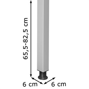 Produktbild für Tischbein Hammerbacher STFQS, silber aus Metell