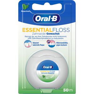Oral-B Zahnseide Essential Floss, gewachst, mit Minzgeschmack, 50 m