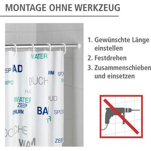 Produktbild für Duschvorhangstange Wenko Teleskop-Duschstange