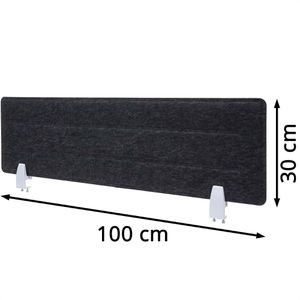 Produktbild für Tischtrennwand Mendler HWC-G76, schwarz