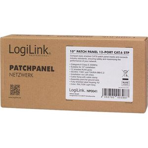 Produktbild für Patchpanel LogiLink NP0041, Cat 6