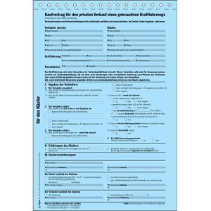 Produktbild für Kaufvertrag Sigel KV440, für gebrauchtes Kfz, A4