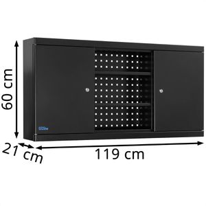 Produktbild für Werkzeugschrank Güde 1200/1 Black Line, aus Metall, schwarz
