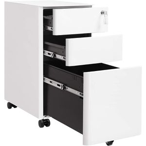 Produktbild für Rollcontainer Songmics OFC030W01, aus Metall, weiß