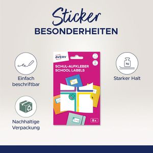 Produktbild für Buchetiketten Zweckform SCHOOL8S