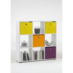 Produktbild für Bücherregal FMD-Möbel Mega 5, 248-005, weiß