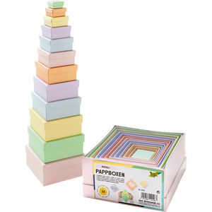 Geschenkbox Folia 3119, Pastell, Set, sortiert