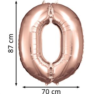 Produktbild für Luftballons Amscan 9906275, Riesenzahl 0, rose