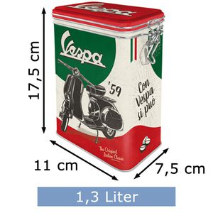 Produktbild für Kaffeedose Nostalgic-Art Vespa The Italian Classic, aus Metall