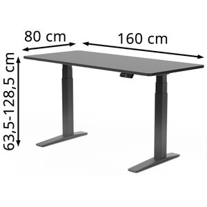 Produktbild für Schreibtisch FlexiSpot E7B-Pro 2026, schwarz / schwarz
