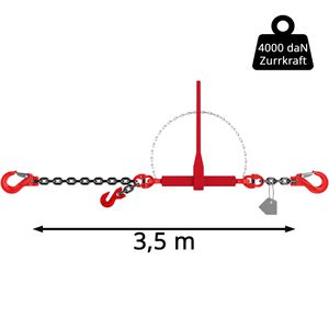 Produktbild für Zurrkette Dolezych Standard mit Gabelkopfhaken &amp; Ratschspanner